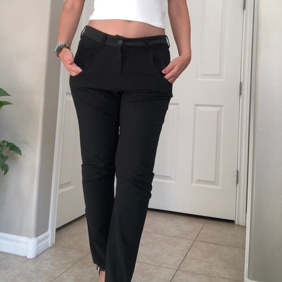 COTELAC tuxedo boyfriend black pants, no iron, size S/M(27) - Picture 5 of 16